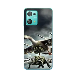 Чехол с мемами тралалело тралала для Blackview Oscal C30 (Гусини и крокодило)