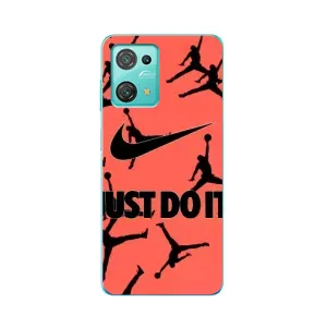Силиконовый Чехол Nike Air Jordan на Блеквью Оскал С30 (Just Do It)