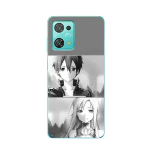 Чехол с персонажами АНИМЕ на Blackview Oscal C30 (Кирито-Асуна)