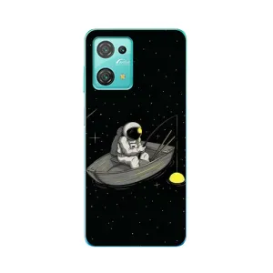 Силиконовый Чехол с принтом "Космонавты" на Blackview Oscal C30 (Космонавт на рыбалке)