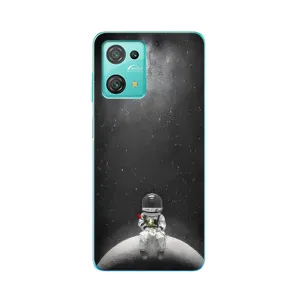 Силиконовый Чехол с принтом "Космонавты" на Blackview Oscal C30 (Космонавт романтик)