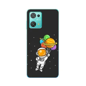Силиконовый Чехол с принтом "Космонавты" на Blackview Oscal C30 (Космонавт с шариками)