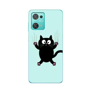 Силиконовый чехол с котиком для Blackview Oscal C30 (Падающий кот)