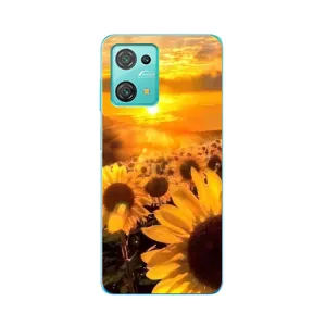 Чехол с Цветами для Blackview Oscal C30 (поле подсолнухов)