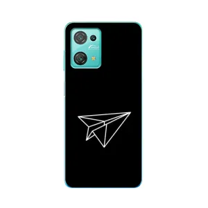 Чехол с картинками на черном фоне для Blackview Oscal C30 (Самолетик)