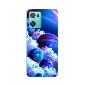 Чехлы КОСМОС для Blackview Oscal C30 (Синие планеты)
