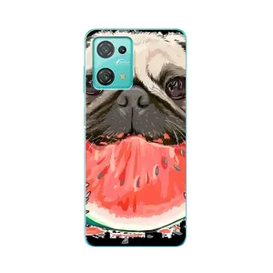 Чехол (ТПУ) Милые собачки для Blackview Oscal C30 (Смешной Мопс)