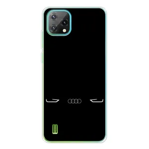 Силиконовый бампер с картинкой машины на Blackview Oscal C60 (Силует Audi)