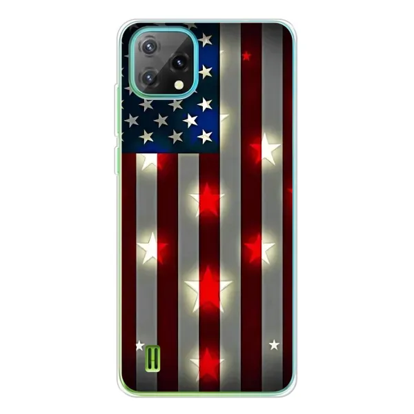 Чехол с рисунком «Флаг США 2» для Blackview Oscal C60 Чехол с рисунком «Флаг США 2» для Blackview Oscal C60