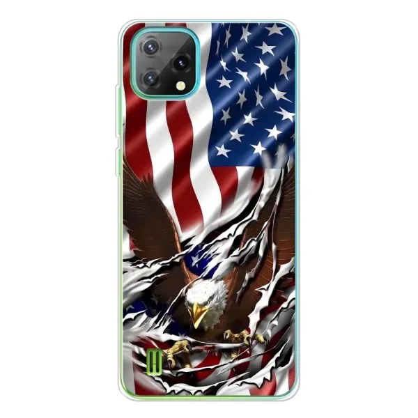 Чехол с рисунком «Флаг USA» для Blackview Oscal C60 Чехол с рисунком «Флаг USA» для Blackview Oscal C60