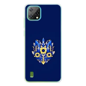 Чохол з картинкою (Патріотичний ГЕРБ) на Blackview Oscal C60 (Герб в квітах)