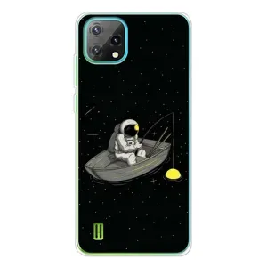 Силіконовый Чохол з принтом "Космонавти" на Blackview Oscal C60 (Космонавт на рибалці)