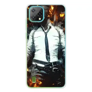 Силиконовый чехол с картинкой "Герой Pubg" на Blackview Oscal C60 (Man Пубг)