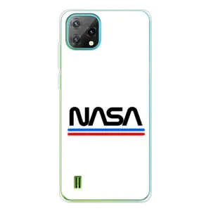 Силіконовый бампер з принтом "Наса" на Blackview Oscal C60 (NASA на білому тлі)
