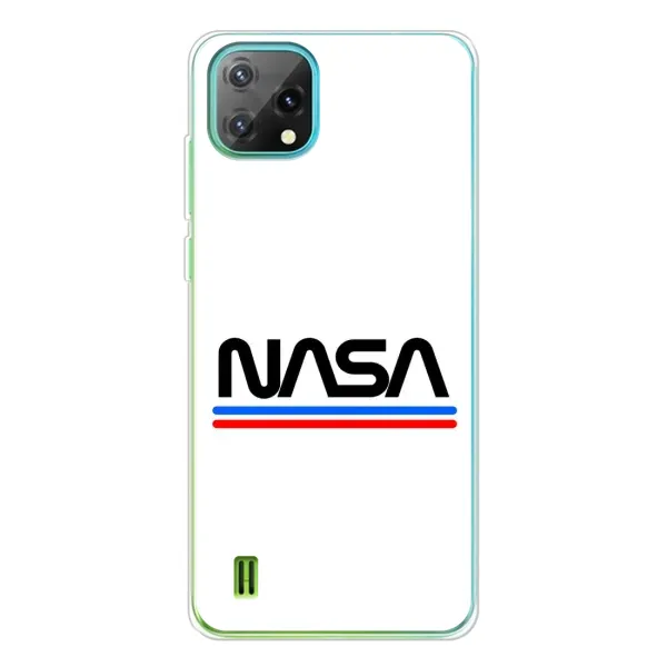 Чехол с рисунком «NASA на белом фоне» для Blackview Oscal C60 Чехол с рисунком «NASA на белом фоне» для Blackview Oscal C60