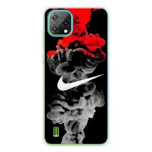 Силиконовый Чехол на Blackview Oscal C60 с картинкой Nike (Nike дым)