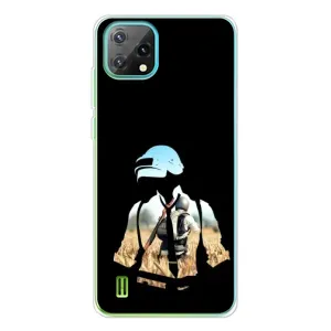 Силиконовый чехол с картинкой "Герой Pubg" на Blackview Oscal C60 (Пубг мен)