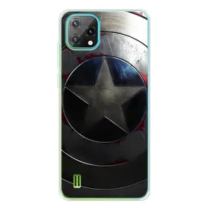 Чехол с Щитом Капитана Америки на Blackview Oscal C60 (Ретро Щит Капитана)