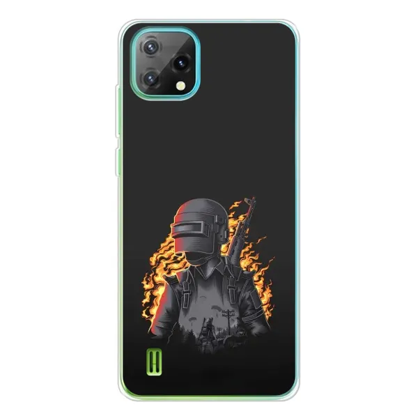Чехол с рисунком «В огне» для Blackview Oscal C60 Чехол с рисунком «В огне» для Blackview Oscal C60