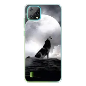 Чехол с Волком на Blackview Oscal C60 (Волк и луна)