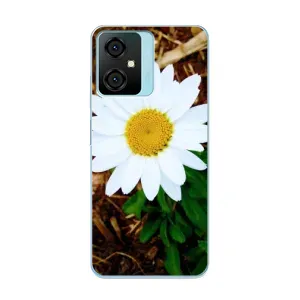 Чехол с ромашками на Blackview Oscal C70 (Белая ромашка)