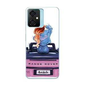 Силиконовый Чехол на Blackview Oscal C70 с картинкой Стильных Девушек (Девушка на машине)