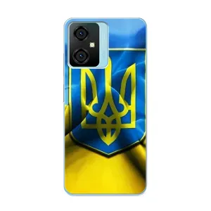 Чехол с картинкой (Патриотический ГЕРБ) на Blackview Oscal C70 (Герб и Флаг Украины)