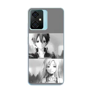 Чехол с персонажами АНИМЕ на Blackview Oscal C70 (Кирито-Асуна)