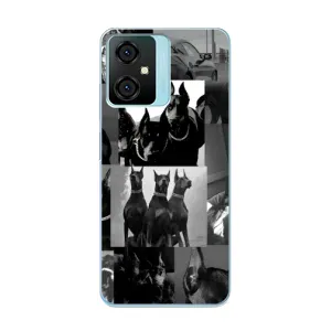 Чехол ДОБЕРМАН для Blackview Oscal C70 (Коллаж Доберман)
