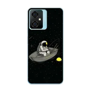 Силиконовый Чехол с принтом "Космонавты" на Blackview Oscal C70 (Космонавт на рыбалке)