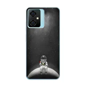 Силиконовый Чехол с принтом "Космонавты" на Blackview Oscal C70 (Космонавт романтик)