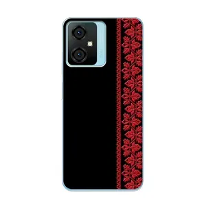 Силиконовый Чехол на Blackview Oscal C70 (Красная Вышиванка)