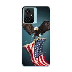 Чехол Флаг USA для Blackview Oscal C70 (Орел и флаг)