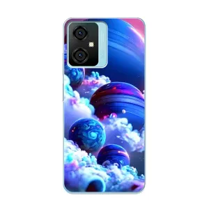 Чехлы КОСМОС для Blackview Oscal C70 (Синие планеты)