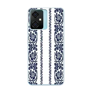 Силиконовый Чехол на Blackview Oscal C70 с картинкой Вышиванки (Синяя вышиванка)