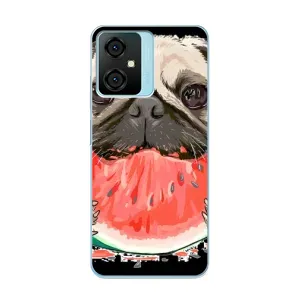 Чехол (ТПУ) Милые собачки для Blackview Oscal C70 (Смешной Мопс)