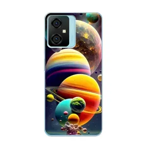 Чехол (ТПУ) с планетами на Blackview Oscal C70 (Солнечна система)