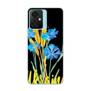 Чехол на Blackview Oscal C70 Украинский дизайн (Ukraine в цветочках)
