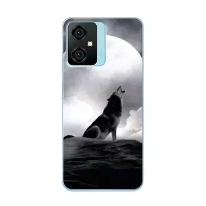 Чехол с Волком на Blackview Oscal C70 (Волк и луна)