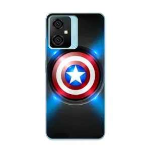Чехол с Щитом Капитана Америки на Blackview Oscal C70 (Яркий Щит Капитана)