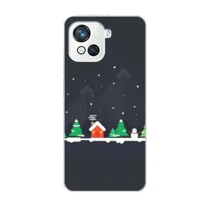 Силиконовый бампер на рождество для Blackview Oscal C80 (Город зимний)