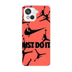 Силиконовый Чехол Nike Air Jordan на Блеквью Оскал С80 (Just Do It)