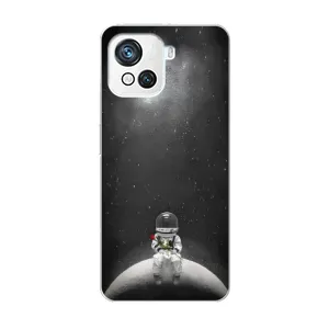 Силиконовый Чехол с принтом "Космонавты" на Blackview Oscal C80 (Космонавт романтик)