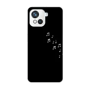 Чехол с картинками на черном фоне для Blackview Oscal C80 (Ноты)
