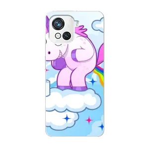 Чохол Unicorn на Blackview Oscal C80 (Веселка Єдиноріга)