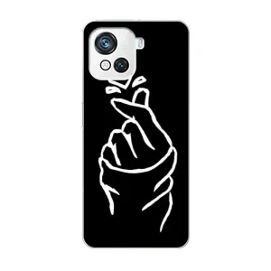 Чехлы (Знак сердечка) на Blackview Oscal C80 (Сердце на черном)