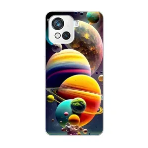 Чехол (ТПУ) с планетами на Blackview Oscal C80 (Солнечна система)