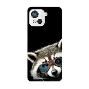 Силиконовый Чехол с Енотами на Blackview Oscal C80 (Стильный Енот)