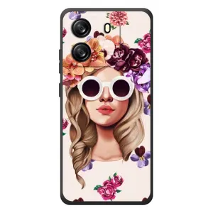 Чехол с картинкой Модные Девчонки Blackview Oscal Flat 1C (Девушка в очках)