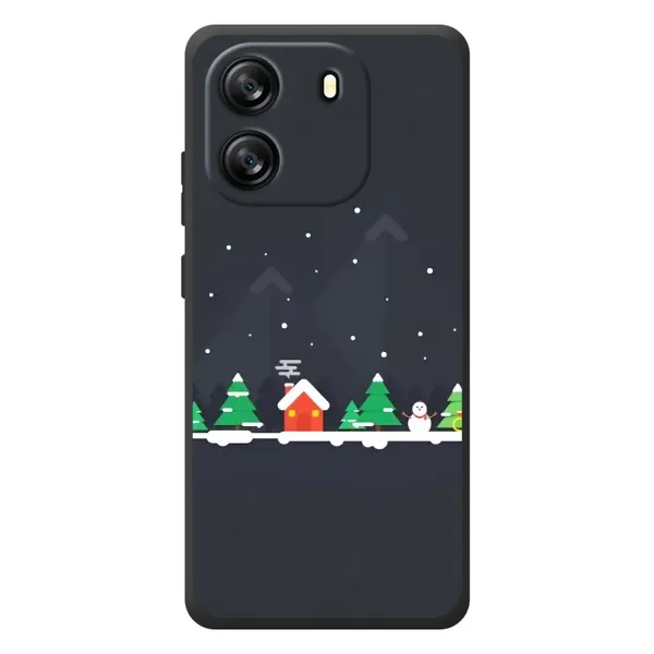 Чехол с рисунком «Город зимний» для Blackview Oscal Flat 1C Чехол с рисунком «Город зимний» для Blackview Oscal Flat 1C